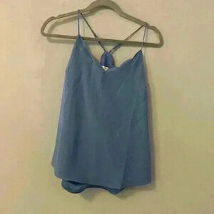 NEW J by J.Crew Blue Scalloped Tank Blouse Size 6